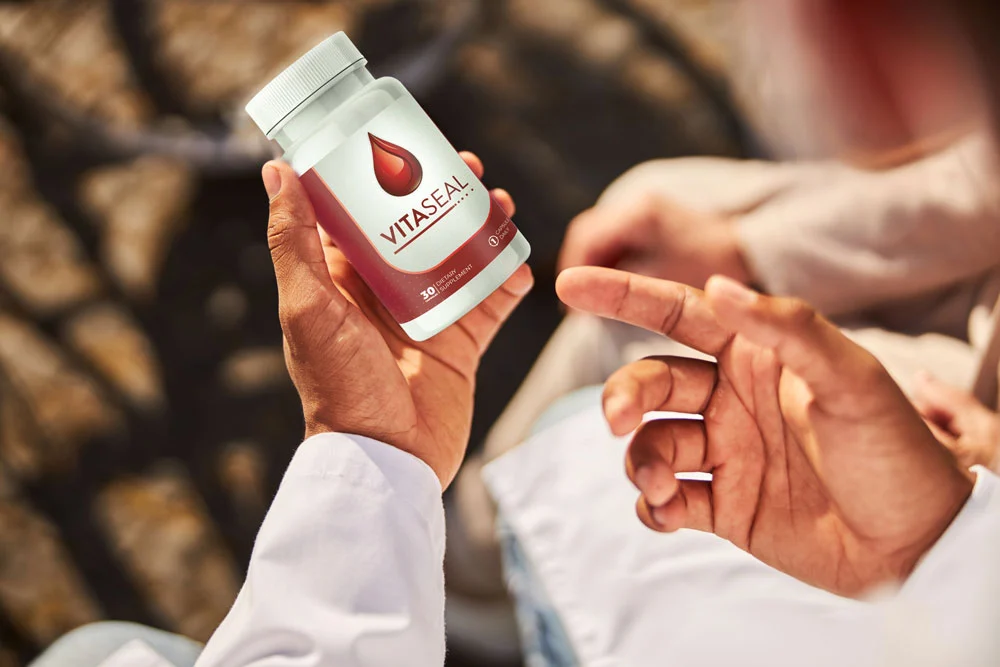 VitaSeal single bottle in one hand